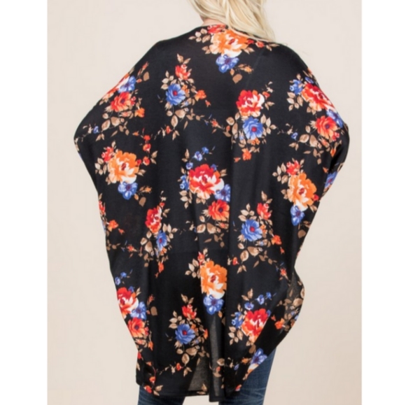 Black Floral Cardigan - Picture 2 of 2